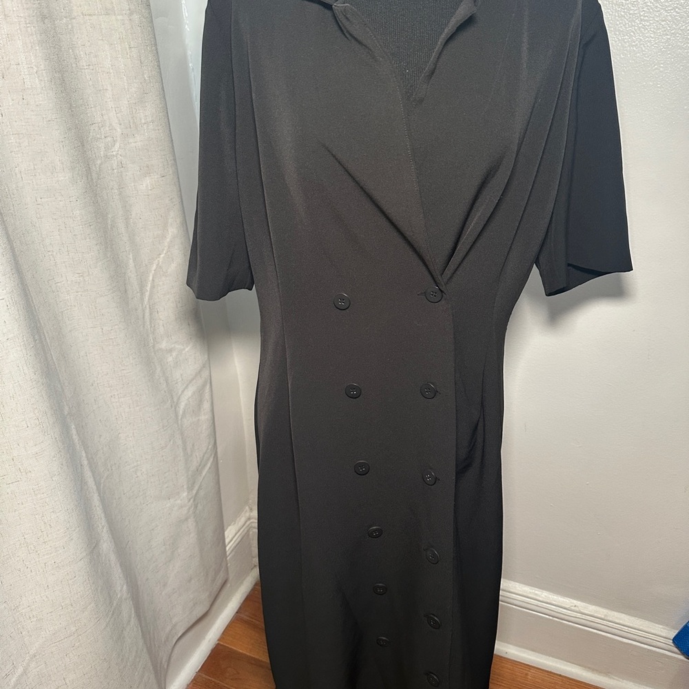 JUST brand-  Black Double-Breasted Women's Dress